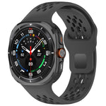 Per Samsung Galaxy Watch Ultra 47 mm fori stile cinturino in silicone tinta unita con fibbia quadrata