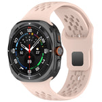 Per Samsung Galaxy Watch Ultra 47 mm fori stile cinturino in silicone tinta unita con fibbia quadrata