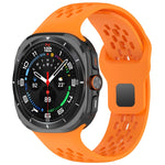 Per Samsung Galaxy Watch Ultra 47 mm fori stile cinturino in silicone tinta unita con fibbia quadrata
