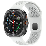 Per Samsung Galaxy Watch Ultra 47 mm fori stile cinturino in silicone tinta unita con fibbia quadrata
