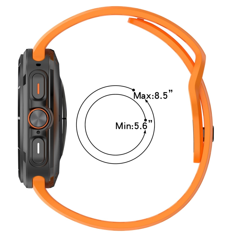 Per Samsung Galaxy Watch Ultra 47 mm fori stile cinturino in silicone tinta unita con fibbia quadrata