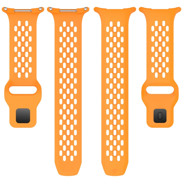 Per Samsung Galaxy Watch Ultra 47 mm fori stile cinturino in silicone tinta unita con fibbia quadrata