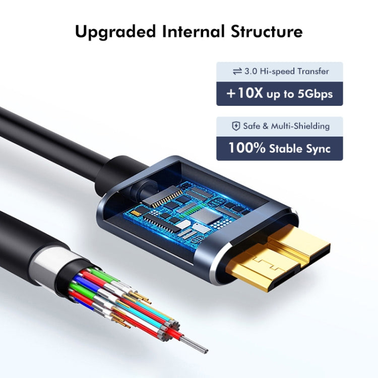 Cavo dati per disco rigido della fotocamera ENKAY USB 3.0 A a USB 3.0 Micro B 5 Gbps, 0.5m, 1m, 1.5m
