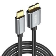 Cavo dati per disco rigido da fotocamera ENKAY USB 3.1 tipo C a USB 3.0 Micro B 10 Gbps, 0.5m, 1m, 1.5m, 0.25m