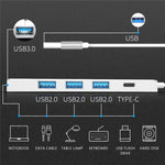 Hub USB 3.0 a Tipo-C con 4 porte per laptop