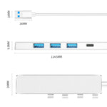 Hub USB 3.0 a Tipo-C con 4 porte per laptop