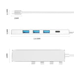 ADS-301C USB-C / Tipo-C a USB-C + USB 3.0 + 3 x USB 2.0 Expander HUB, ADS-301C(Grey), ADS-301C(Silver)