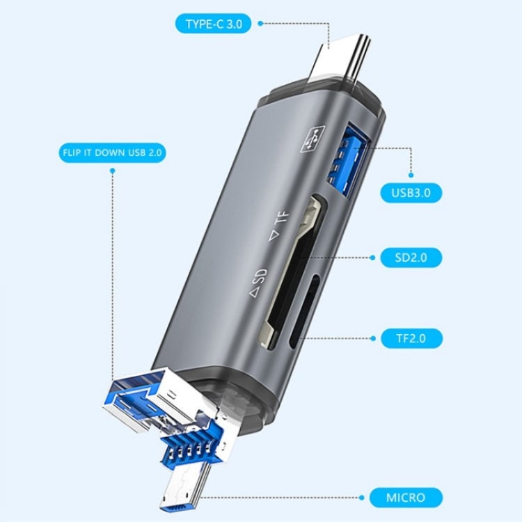 Adattatore OTG ADS-307 USB/Micro/Tipo C per trasferimento dati