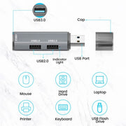 ADS-302A 3 in 1 USB a USB 3.0 / 2.0 Hub Stazione di Espansione Adattatore USB
