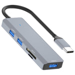 Hub USB-C con 3 porte USB 3.0 e 2 slot per schede SD/TF
