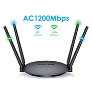 WAVLINK WN530G3 4x 5dBi Antenna pieghevole AC1200 Dual Band Wireless Repeater Router, US Plug, UK Plug, EU Plug, AU Plug
