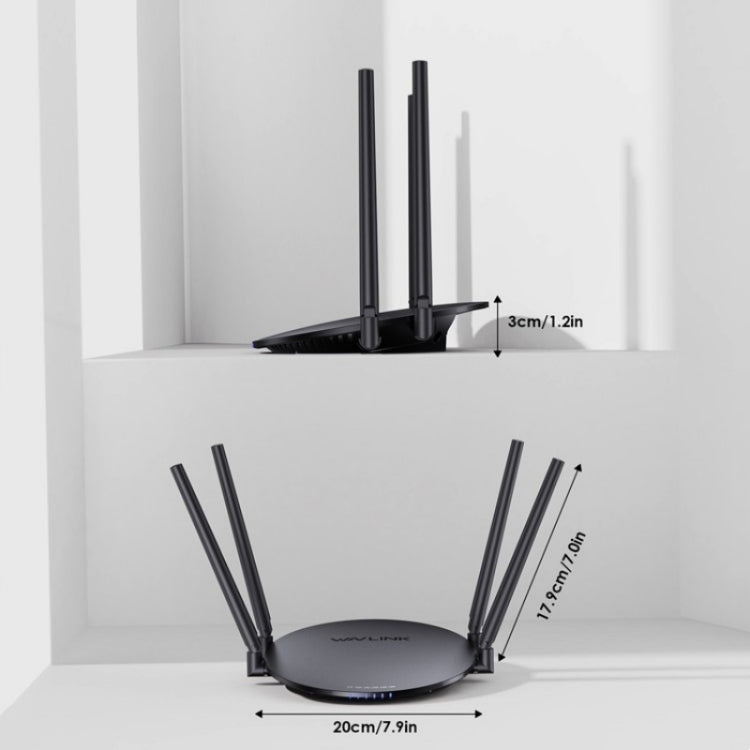 WAVLINK WN530G3 4x 5dBi Antenna pieghevole AC1200 Dual Band Wireless Repeater Router, US Plug, UK Plug, EU Plug, AU Plug