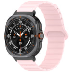 Per Samsung Galaxy Watch Ultra 47mm Spot Pattern Two Color Magnetic Silicone Watch Band