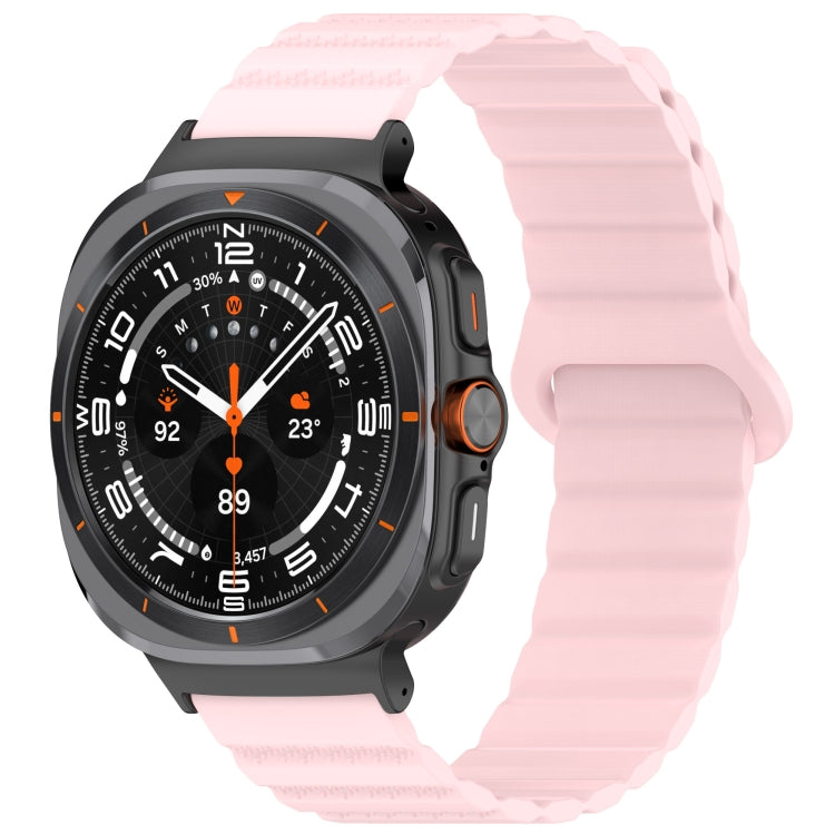 Per Samsung Galaxy Watch Ultra 47mm Spot Pattern Two Color Magnetic Silicone Watch Band
