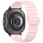 Per Samsung Galaxy Watch Ultra 47mm Spot Pattern Two Color Magnetic Silicone Watch Band
