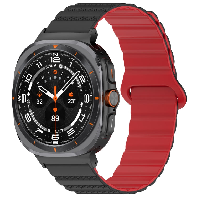 Per Samsung Galaxy Watch Ultra 47mm Spot Pattern Two Color Magnetic Silicone Watch Band