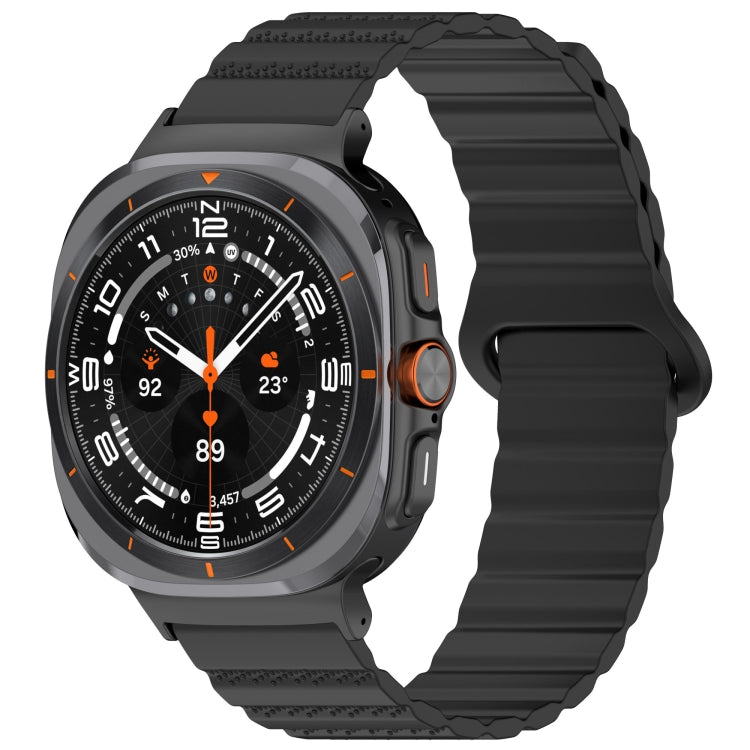Per Samsung Galaxy Watch Ultra 47mm Spot Pattern Two Color Magnetic Silicone Watch Band