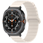 Per Samsung Galaxy Watch Ultra 47mm Spot Pattern Two Color Magnetic Silicone Watch Band
