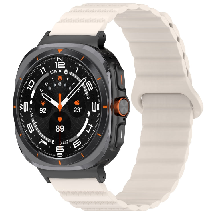 Per Samsung Galaxy Watch Ultra 47mm Spot Pattern Two Color Magnetic Silicone Watch Band
