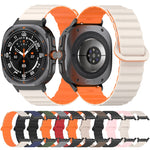 Per Samsung Galaxy Watch Ultra 47mm Spot Pattern Two Color Magnetic Silicone Watch Band
