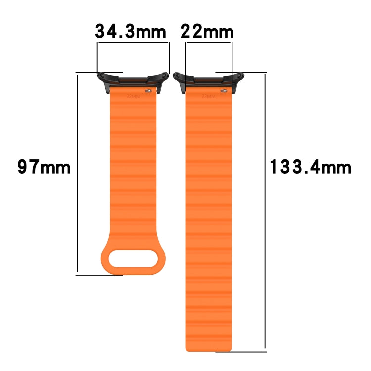 Per Samsung Galaxy Watch Ultra 47mm Spot Pattern Two Color Magnetic Silicone Watch Band
