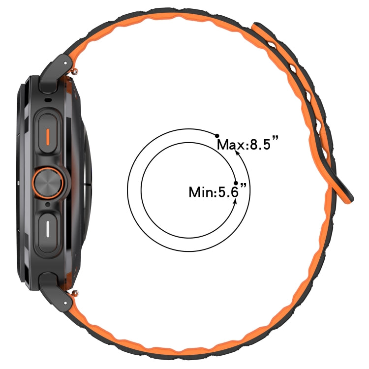 Per Samsung Galaxy Watch Ultra 47mm Spot Pattern Two Color Magnetic Silicone Watch Band