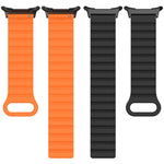 Per Samsung Galaxy Watch Ultra 47mm Spot Pattern Two Color Magnetic Silicone Watch Band