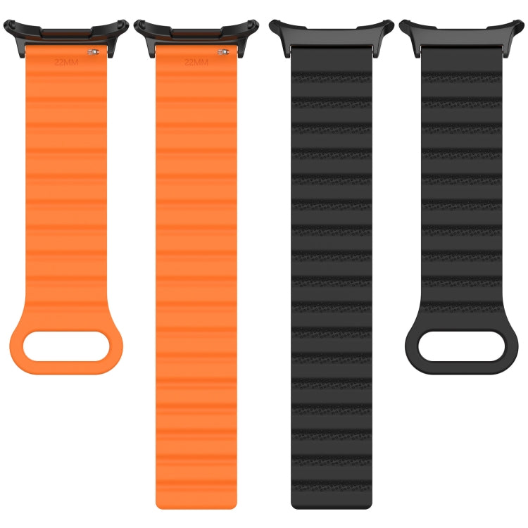 Per Samsung Galaxy Watch Ultra 47mm Spot Pattern Two Color Magnetic Silicone Watch Band