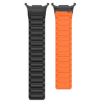Per Samsung Galaxy Watch Ultra 47mm Nero Connettore I-shaped Magnetic Silicone Watch Band