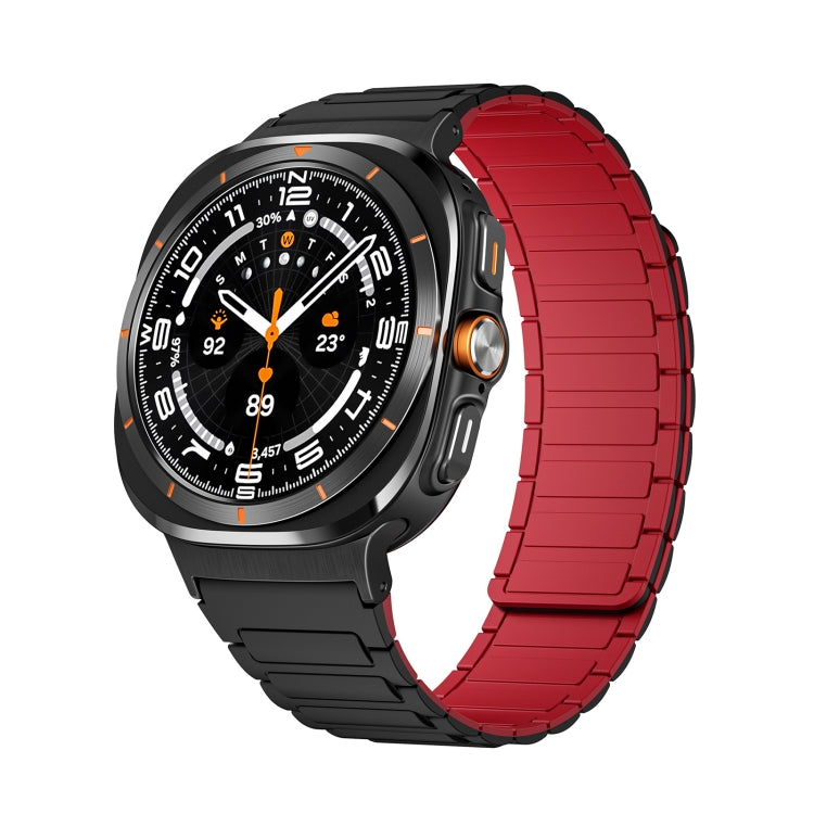 Per Samsung Galaxy Watch Ultra 47mm Nero Connettore I-shaped Magnetic Silicone Watch Band
