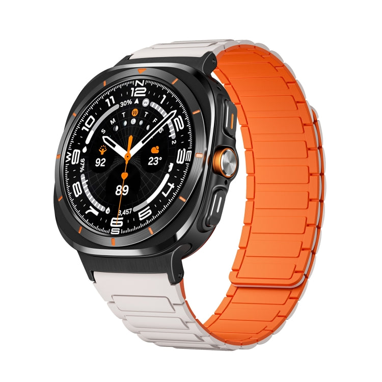 Per Samsung Galaxy Watch Ultra 47mm Nero Connettore I-shaped Magnetic Silicone Watch Band