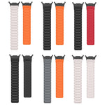 Per Samsung Galaxy Watch Ultra 47mm Nero Connettore I-shaped Magnetic Silicone Watch Band