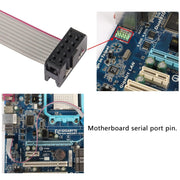 Cavo piatto DB9 9 pin maschio a IDC 10 pin femmina JUNSUNMAY, cavo seriale RS232, intestazione, 28 cm