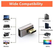 JUNSUNMAY 8K@60Hz PD1.4 Adattatore convertitore Displayport maschio a Displayport femmina, A, B