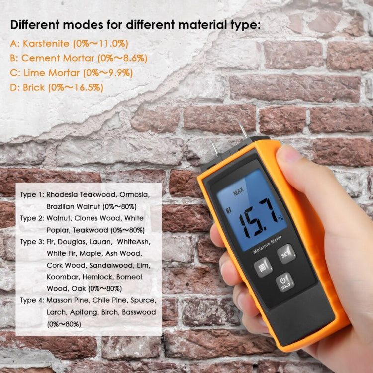 Tester digitale umidità legno RZ660 con display LCD
