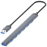ADS-303A Hub di espansione USB 3.0/2.0 per trasmissione dati Dock Station Adattatore USB a 7 porte, ADS-303A