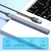 ADS-303A Hub di espansione USB 3.0/2.0 per trasmissione dati Dock Station Adattatore USB a 7 porte, ADS-303A