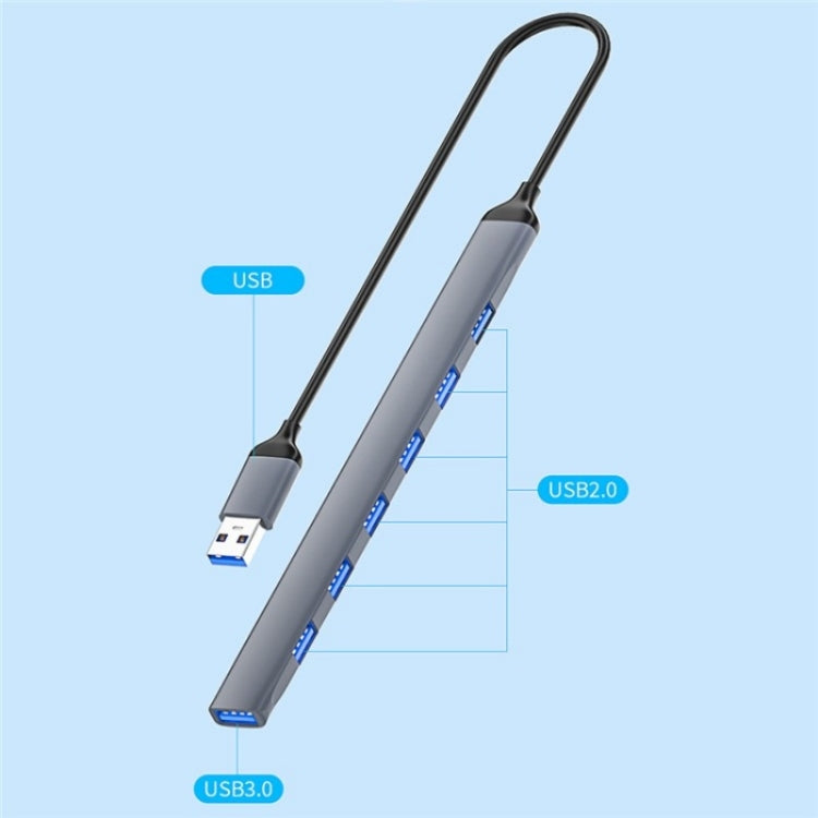 ADS-303A Hub di espansione USB 3.0/2.0 per trasmissione dati Dock Station Adattatore USB a 7 porte, ADS-303A