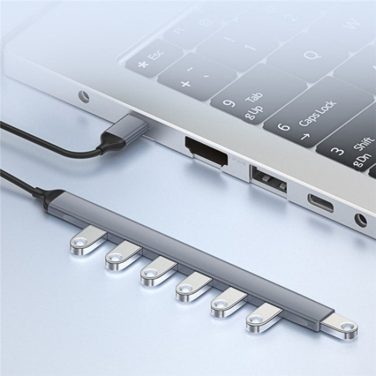 ADS-303A Hub di espansione USB 3.0/2.0 per trasmissione dati Dock Station Adattatore USB a 7 porte, ADS-303A