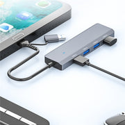 ADS-305D USB / Type-C a USB3.0 4 porte USB HUB Computer Laptop Adapter Docking Station, ADS-305D