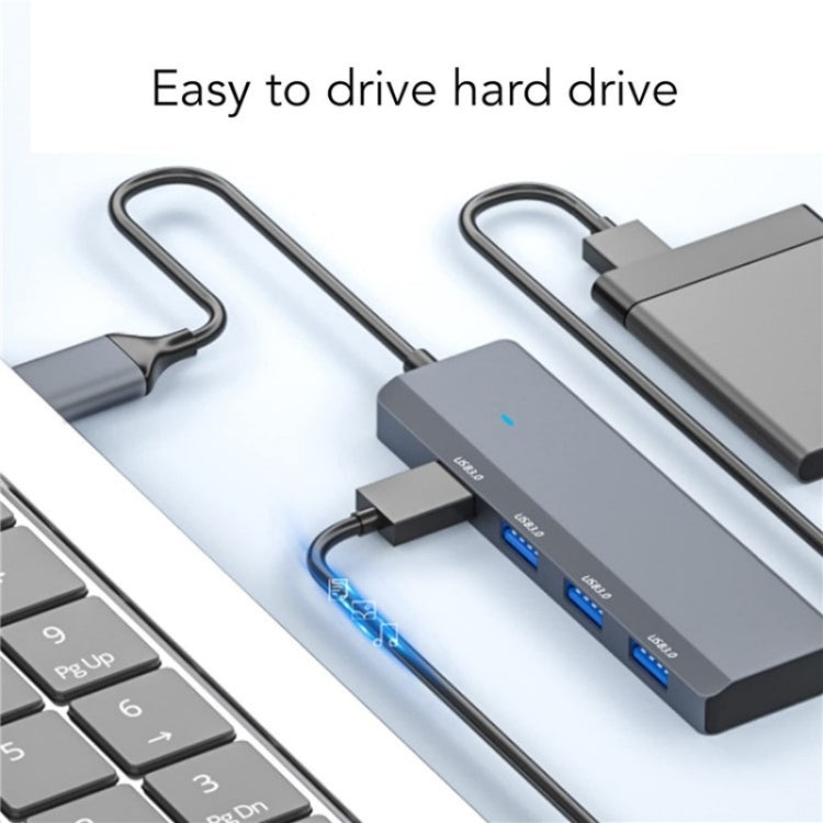 ADS-305A Adattatore per laptop USB HUB USB 3.0 in lega di alluminio a 4 porte USB Docking Station, ADS-305A