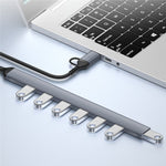 ADS-303D USB + Tipo-C a USB 3.0 + 6x USB 2.0 Splitter Hub multifunzione 7 in 1, ADS-303D