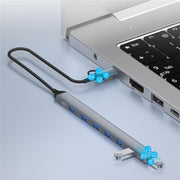 ADS-303D USB + Tipo-C a USB 3.0 + 6x USB 2.0 Splitter Hub multifunzione 7 in 1, ADS-303D