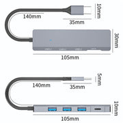 ADS-309C Tipo-C + 3 x USB 3.0 HUB Docking Station, Porta Tipo-C