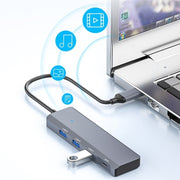 ADS-309C Tipo-C + 3 x USB 3.0 HUB Docking Station, Porta Tipo-C