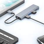 ADS-309C Tipo-C + 3 x USB 3.0 HUB Docking Station, Porta Tipo-C