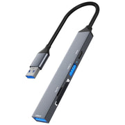 Lettore di schede ADS-806A 5 in 1 USB-A a USB3.0 + USB2.0 + Type-C + slot SD/TF Hub USB, ADS-806A