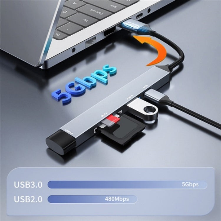 Hub lettore schede 5 in 1 USB-A Type-C ADS-806A