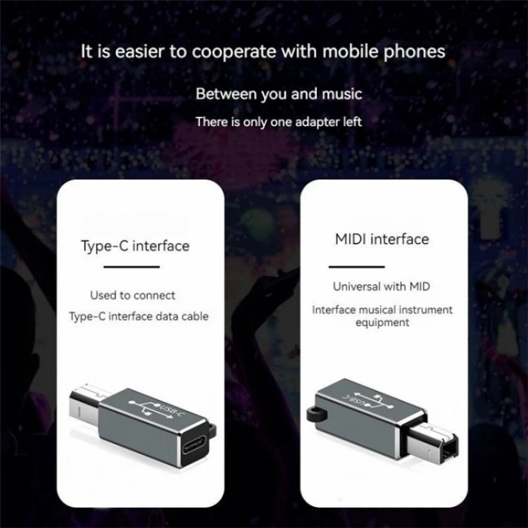 Adattatore USB-C femmina a MIDI maschio per dispositivi MIDI