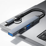 Hub USB-C con lettore schede SD/TF e porte USB 2.0/3.0